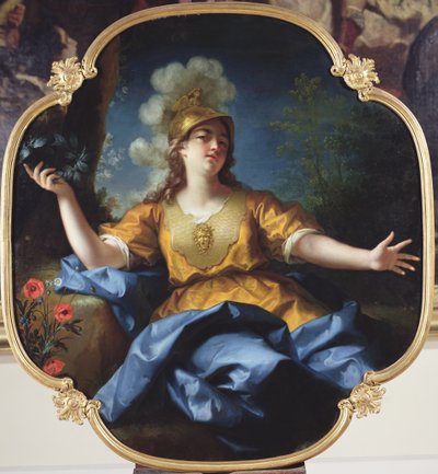 Ritratto di una donna come Minerva, 1730 da Jean Raoux